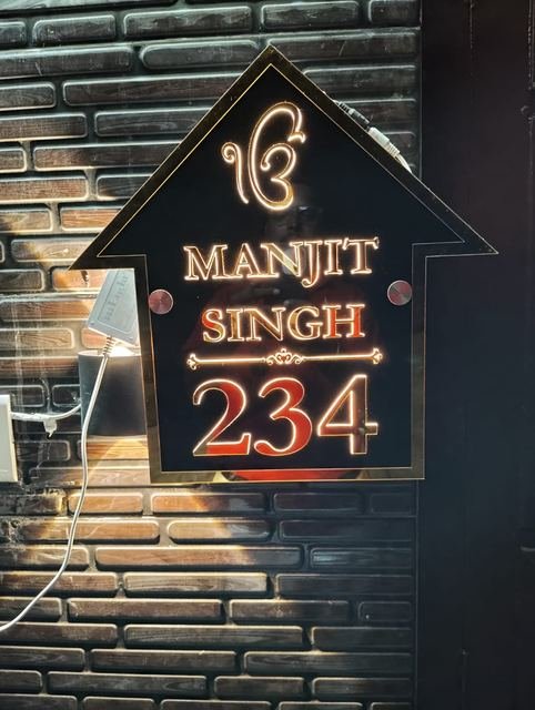 Acrylic 3D Name Board made by Chanda Printers